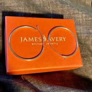James Avery Medium Sweged hoops